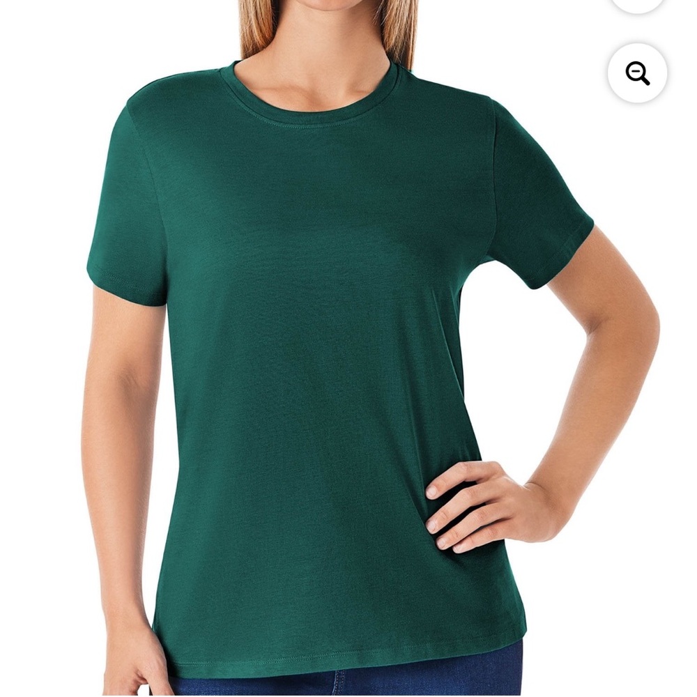 💚Member's Mark Green Women’s Essential Crewneck Short Sleeve T-Shirt Extra Large